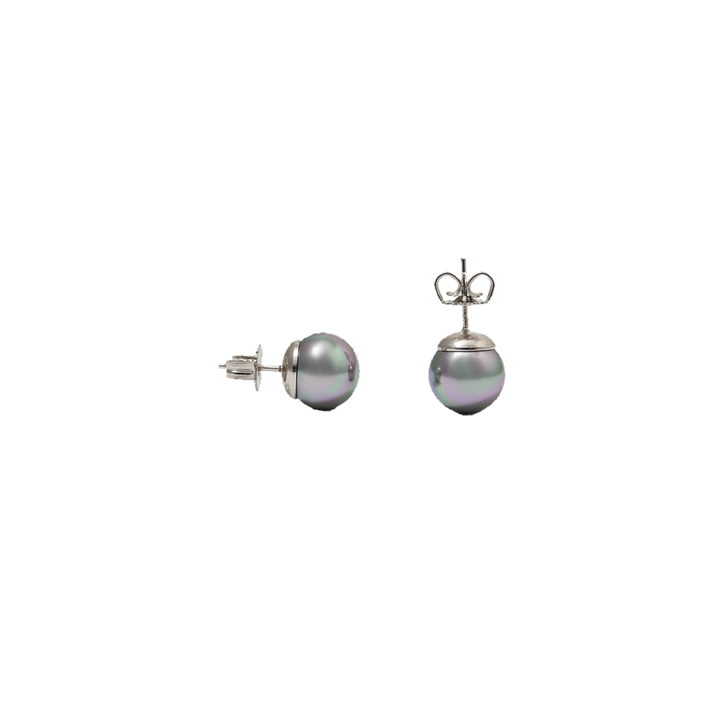 Brincos Lyra Prateados com Pérola Orgânica de 8mm 