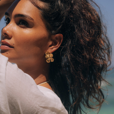 Brincos Boho Duas Flores