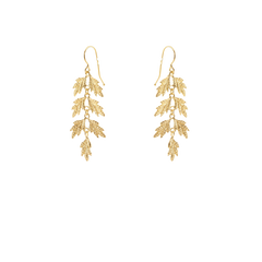 Brincos Boho 7 Folhas Dourados