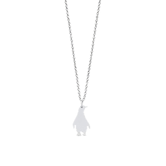 Colar Nature Pinguim Prateado