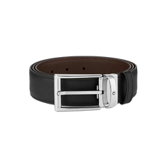 Cinto Reversível Black/Brown 35mm enrolado preto no exterior e castanho no interior