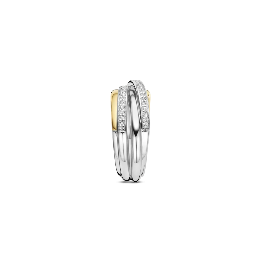 Anel Bicolor Crossover Zirconia - M model