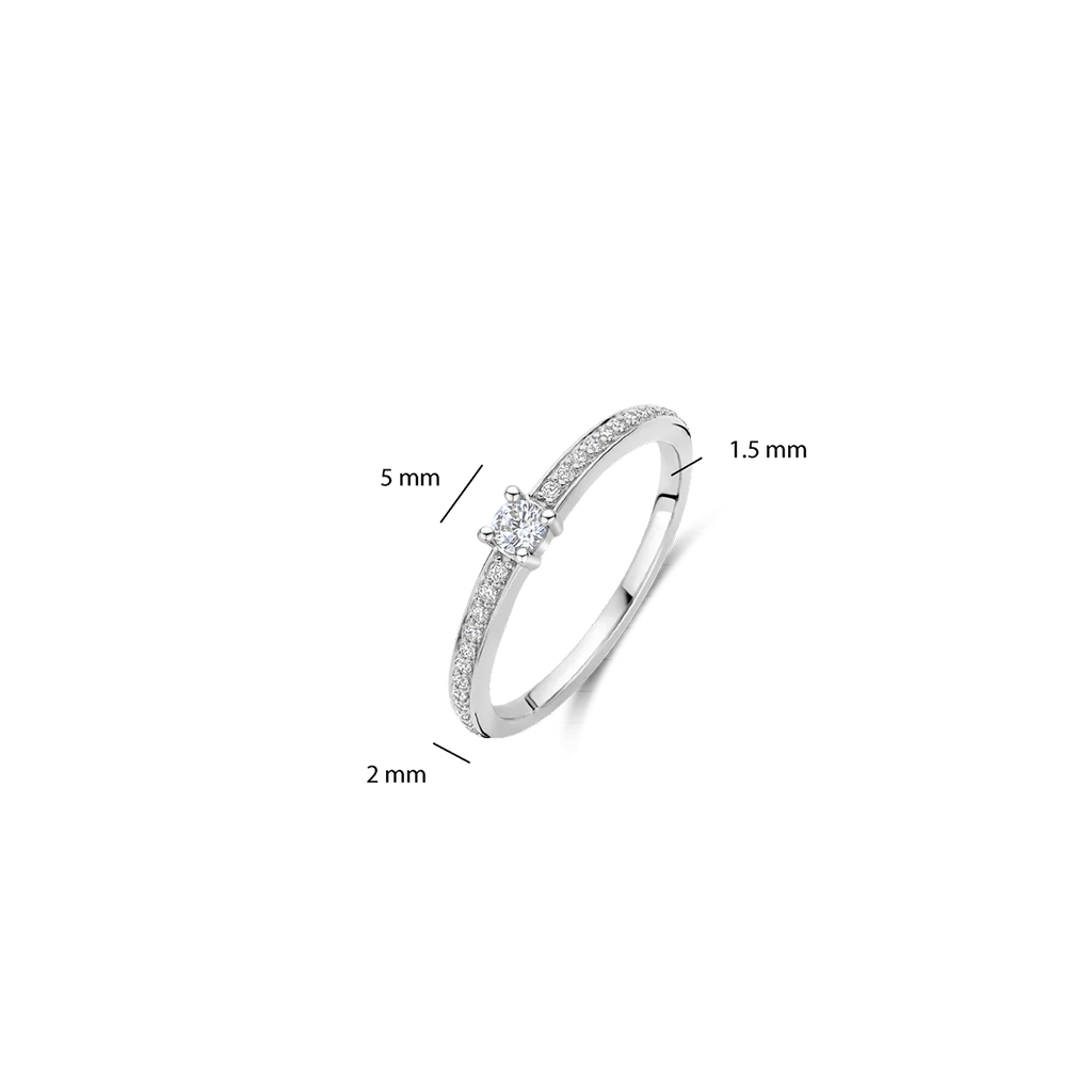 Anel Classic Zirconia with Stone
