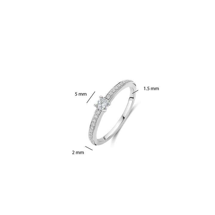 Anel Classic Zirconia with Stone