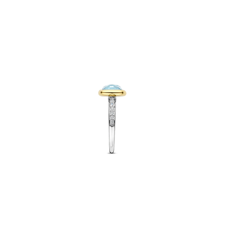 Anel Blue Zirconia Cushion