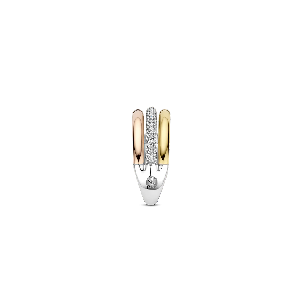 Anel Tricolor Zirconia