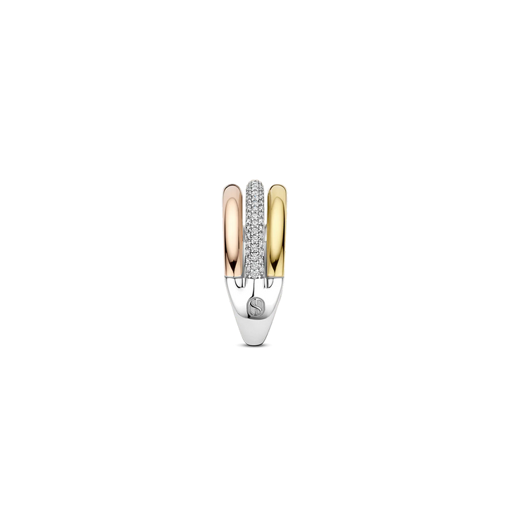 Anel Tricolor Zirconia