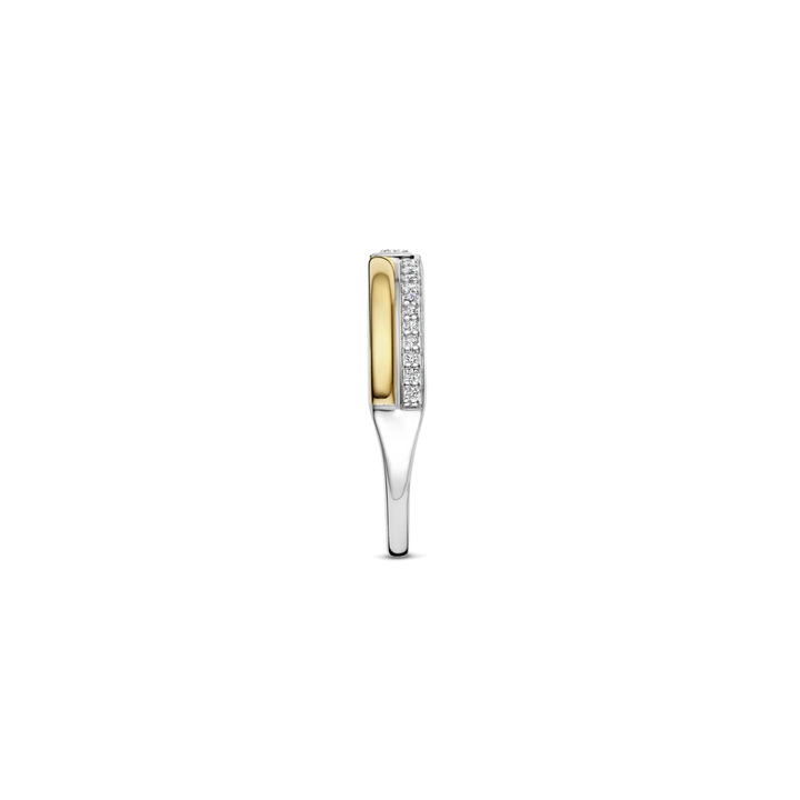 Anel Classic Contrast Tennis Gold