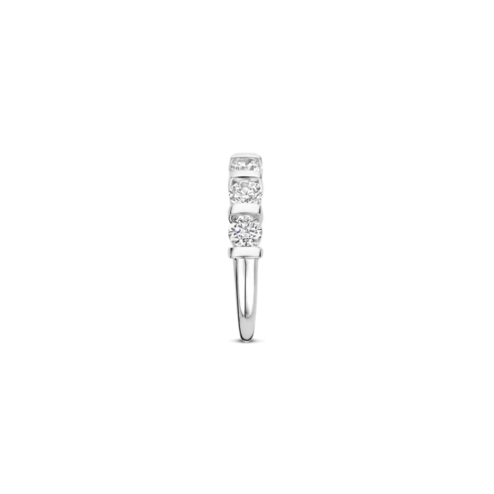 Anel Contrast Tennis Silver