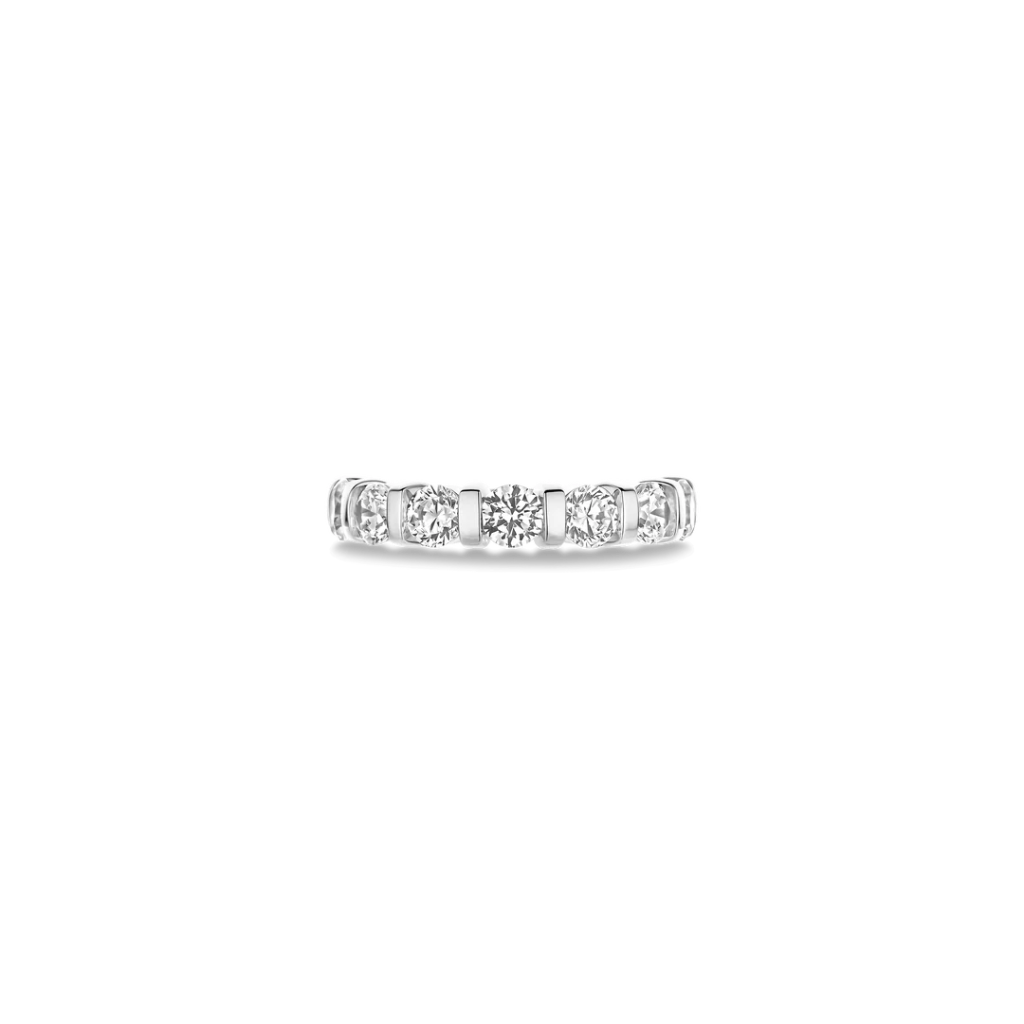 Anel Contrast Tennis Silver