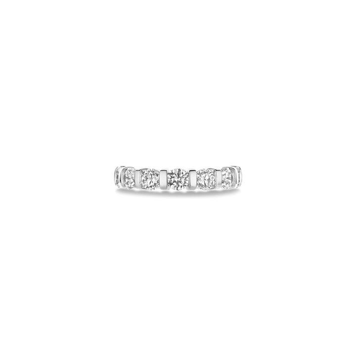 Anel Contrast Tennis Silver