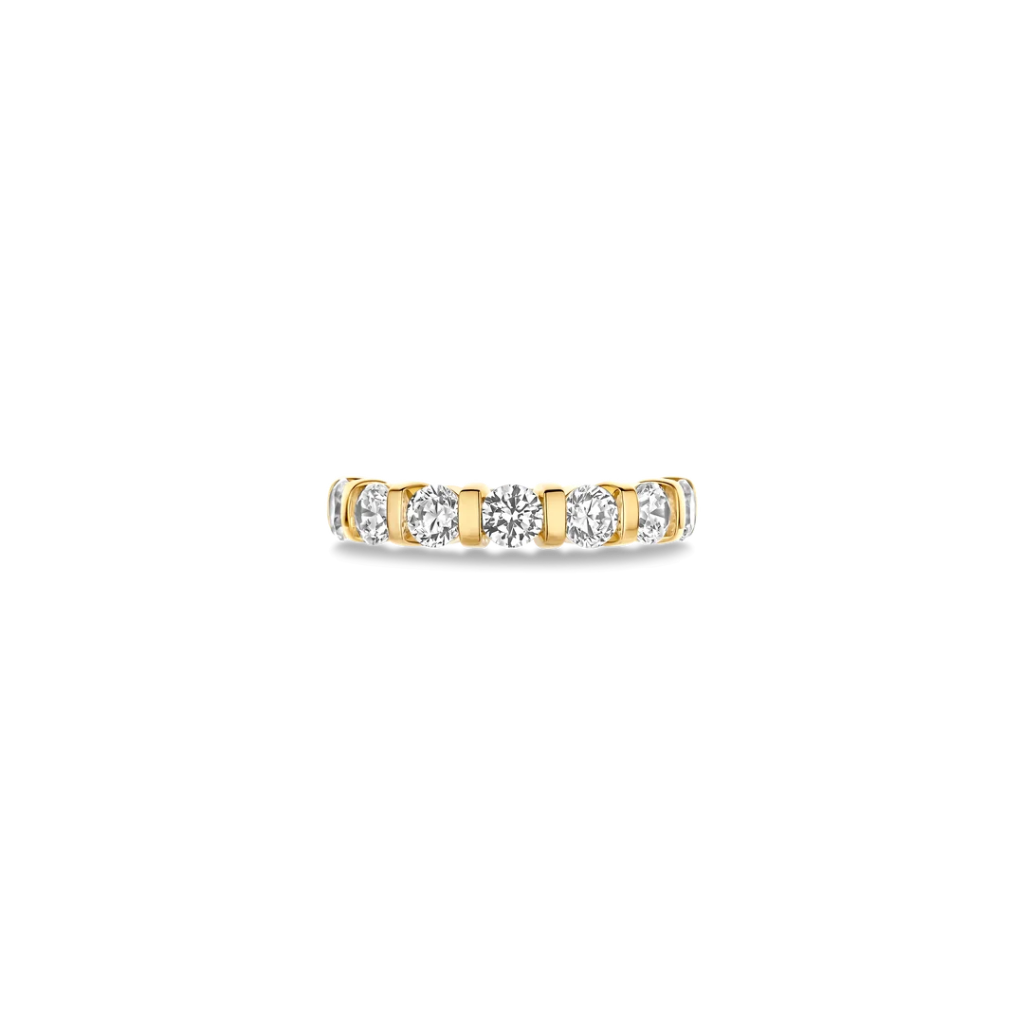 Anel Contrast Tennis Gold