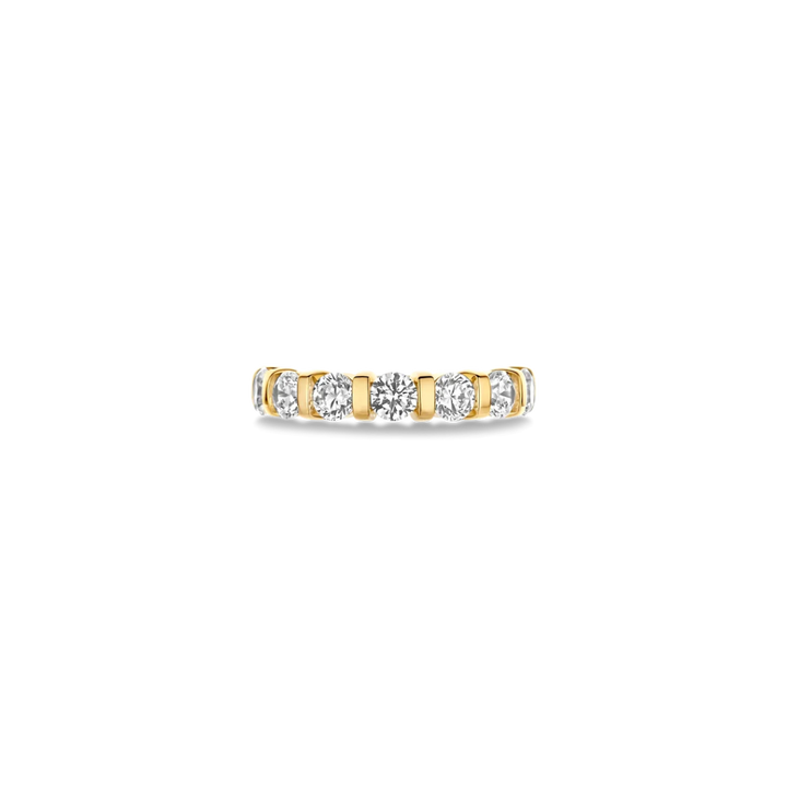Anel Contrast Tennis Gold