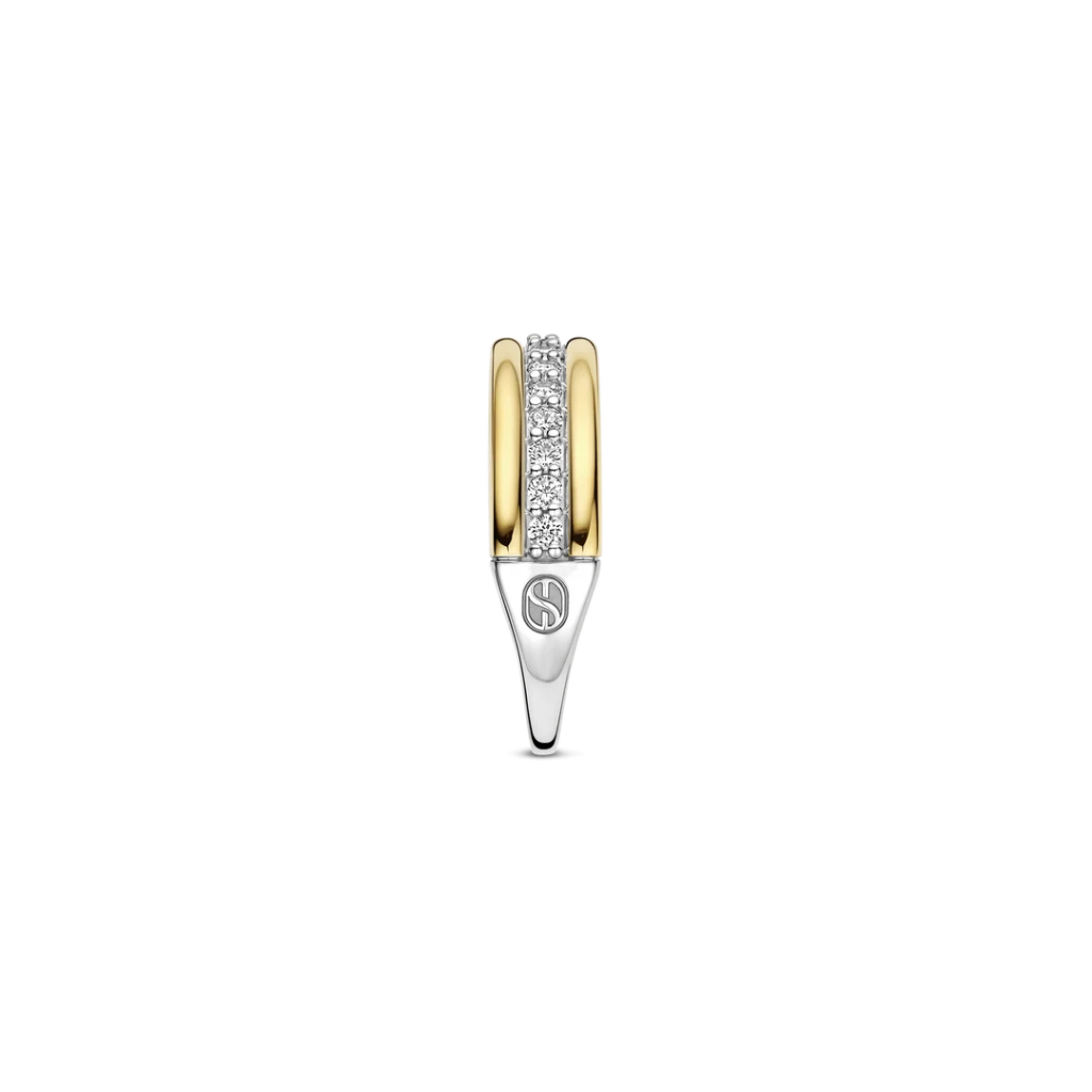 Anel Triple Zirconia Vermeil Gold