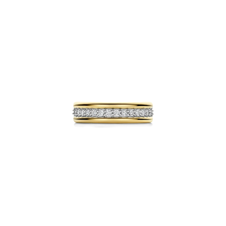 Anel Triple Zirconia Vermeil Gold