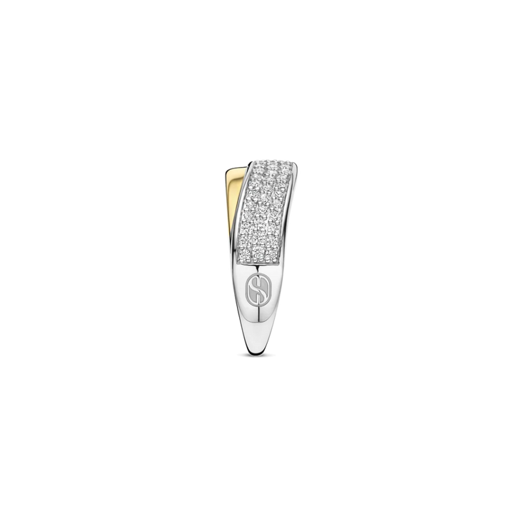 Anel Contrast Twisted Zirconia
