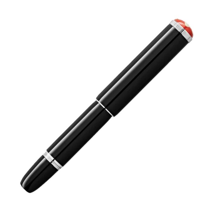 Caneta Heritage Rouge et Noir "Baby" Special Edition Rollerball preta e prateada fechada