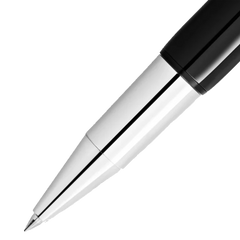 Pormenor da ponta da Caneta Heritage Rouge et Noir "Baby" Special Edition Rollerball preta e prateada