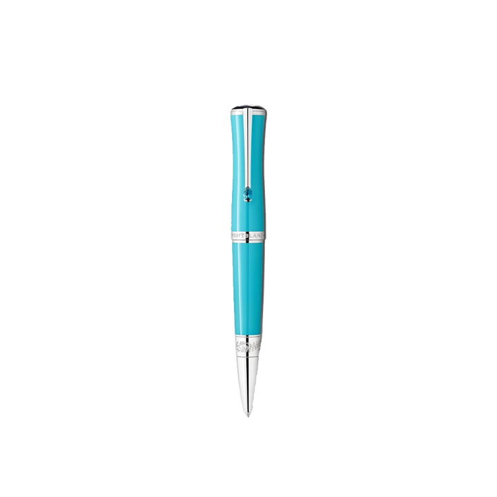 Caneta Muses Maria Callas Special Edition Ballpoint turquesa e prateada