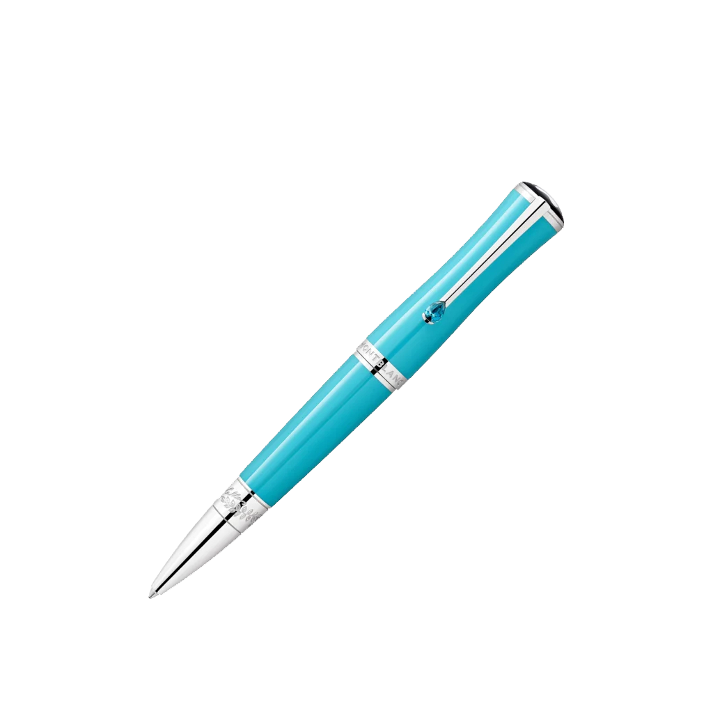 Caneta Muses Maria Callas Special Edition Ballpoint turquesa e prateada