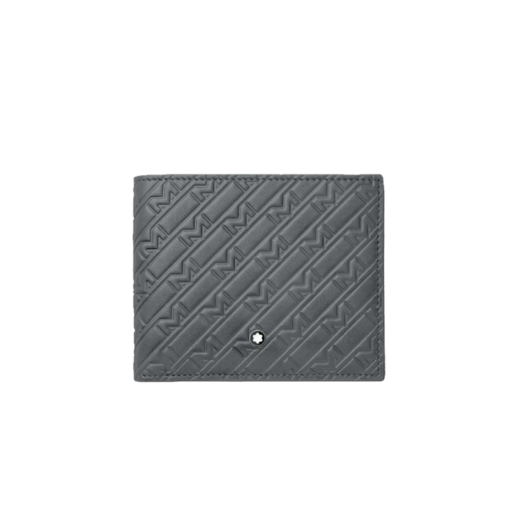 Porta-Cartões M_Gram 4810 cinzento com 8 lugares para cartões e textura padrão com a letra M da Montblanc