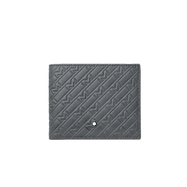 Porta-Cartões M_Gram 4810 cinzento com 8 lugares para cartões e textura padrão com a letra M da Montblanc