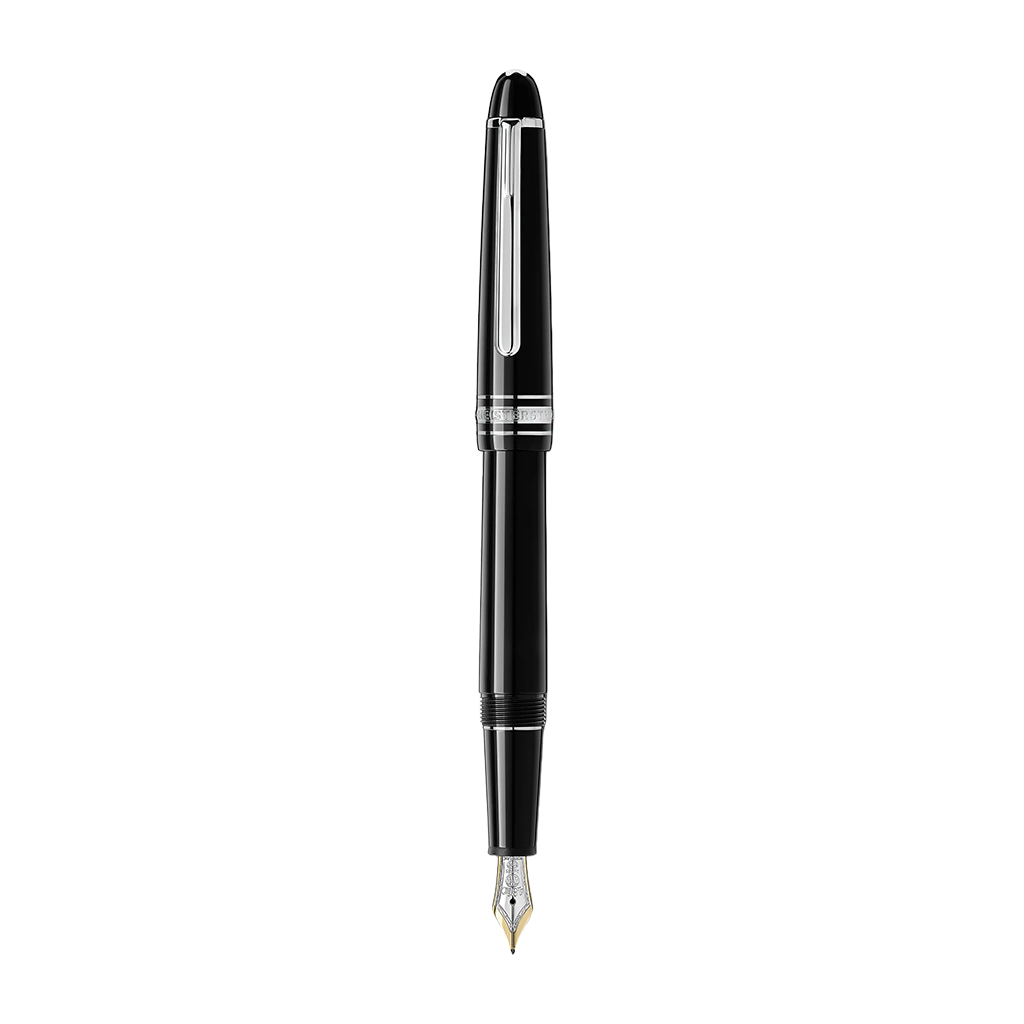 Caneta Meisterstück Platinum-Coated Classique Fountain preta e prateada