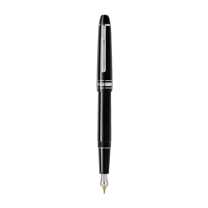 Caneta Meisterstück Platinum-Coated Classique Fountain preta e prateada
