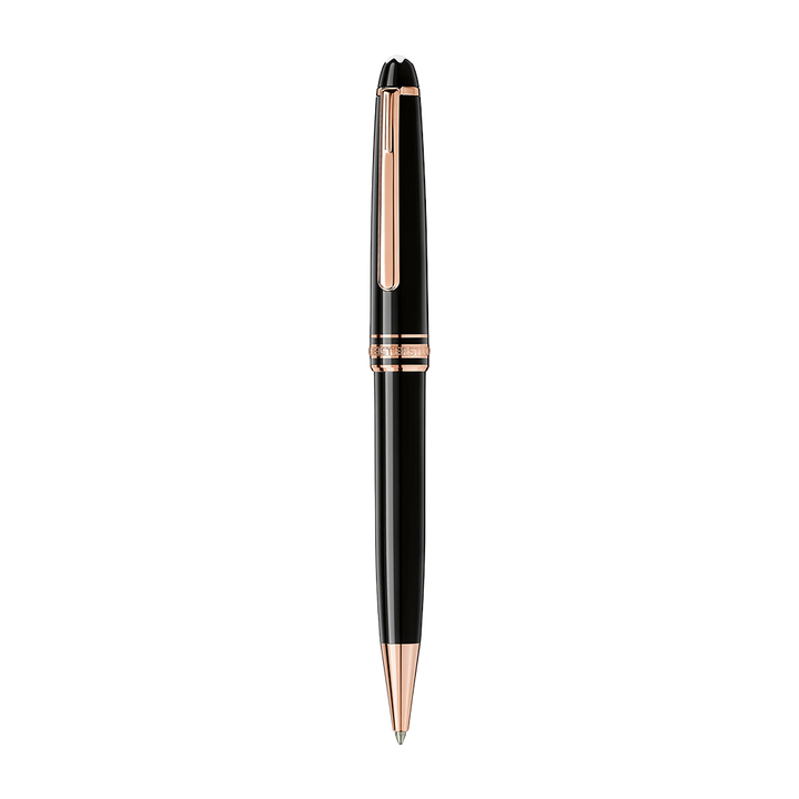 Caneta Meisterstück Rose Gold-Coated Ballpoint preta e dourada