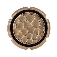 Botões de Punho Masters of Art Homage to Gustav Klimt com pormenor da face do botão dourado com rebordo preto