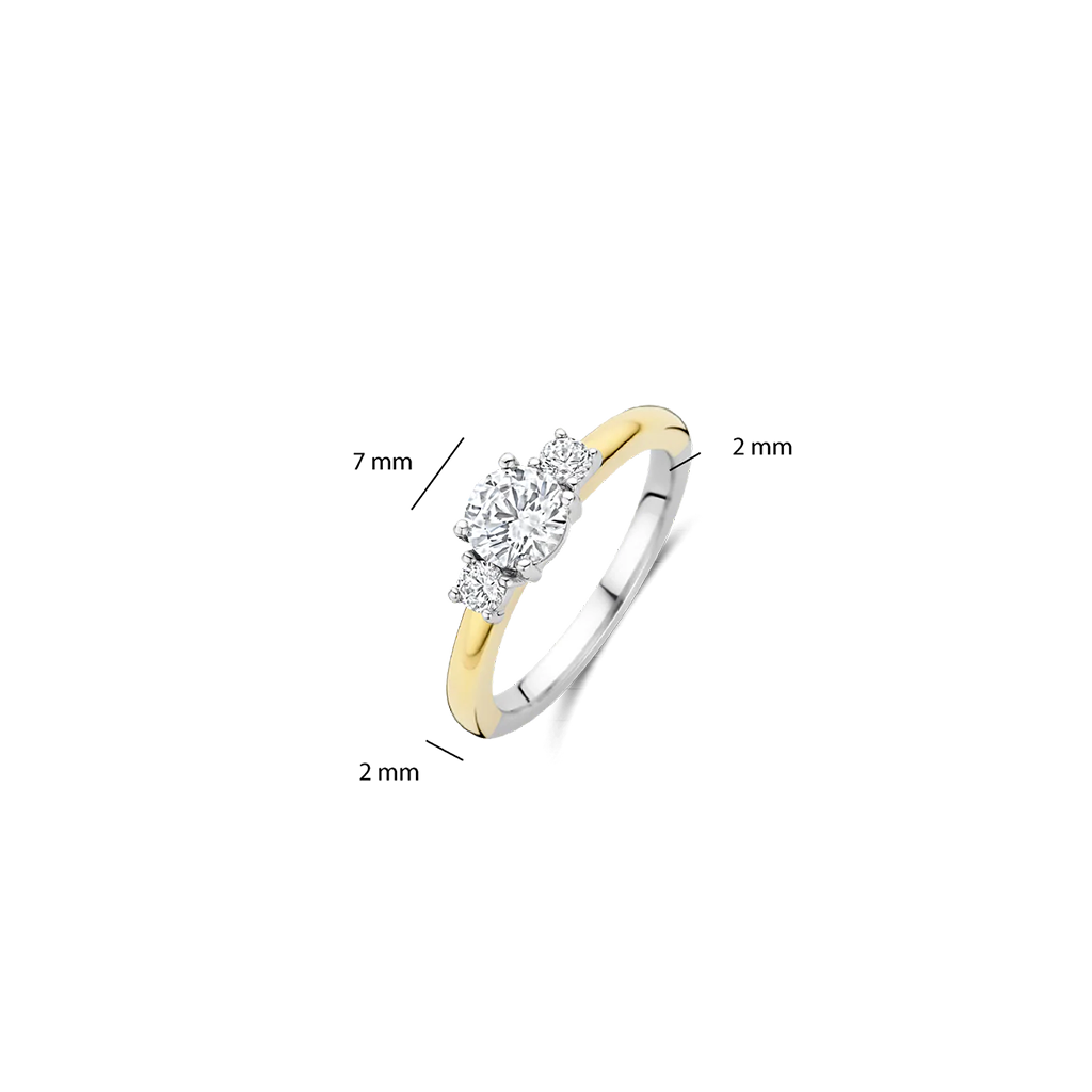 Anel Classic Triple Zirconia
