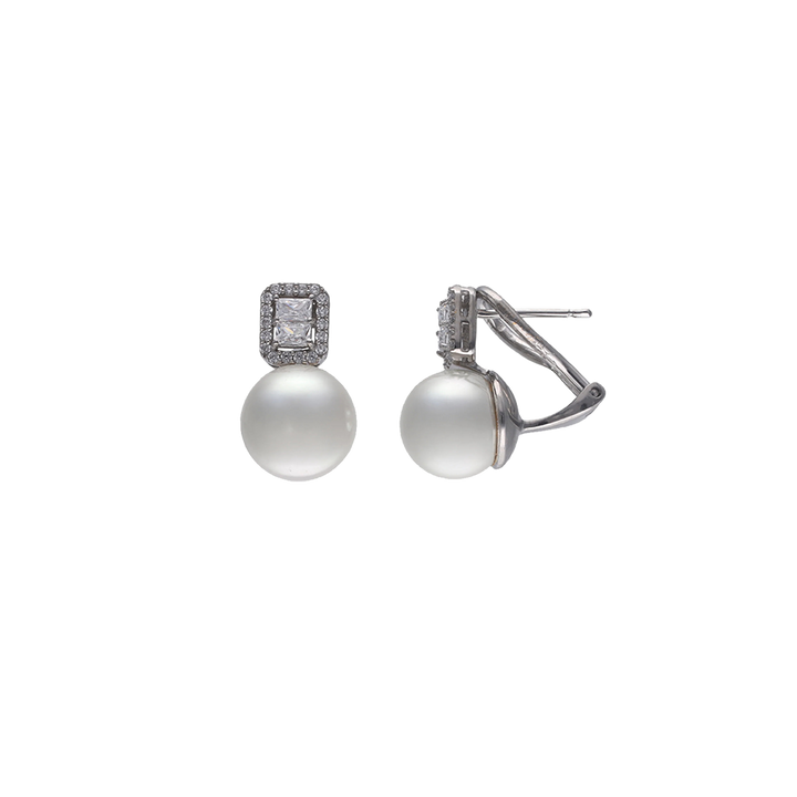 Brincos Exquisite Square Silver 10mm