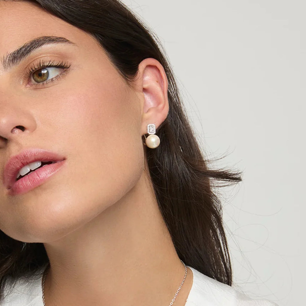 Brincos Exquisite Square Silver 10mm