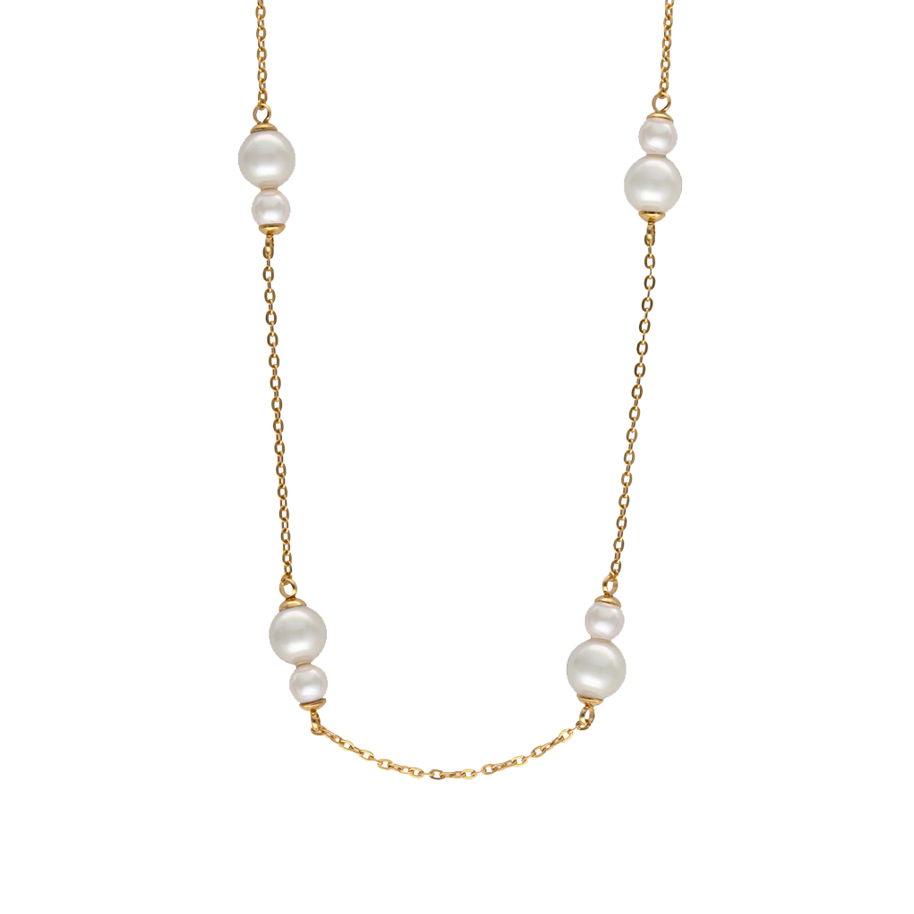 Colar White Pearls Duet