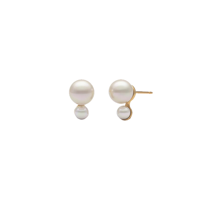 Brincos White Pearls Duet