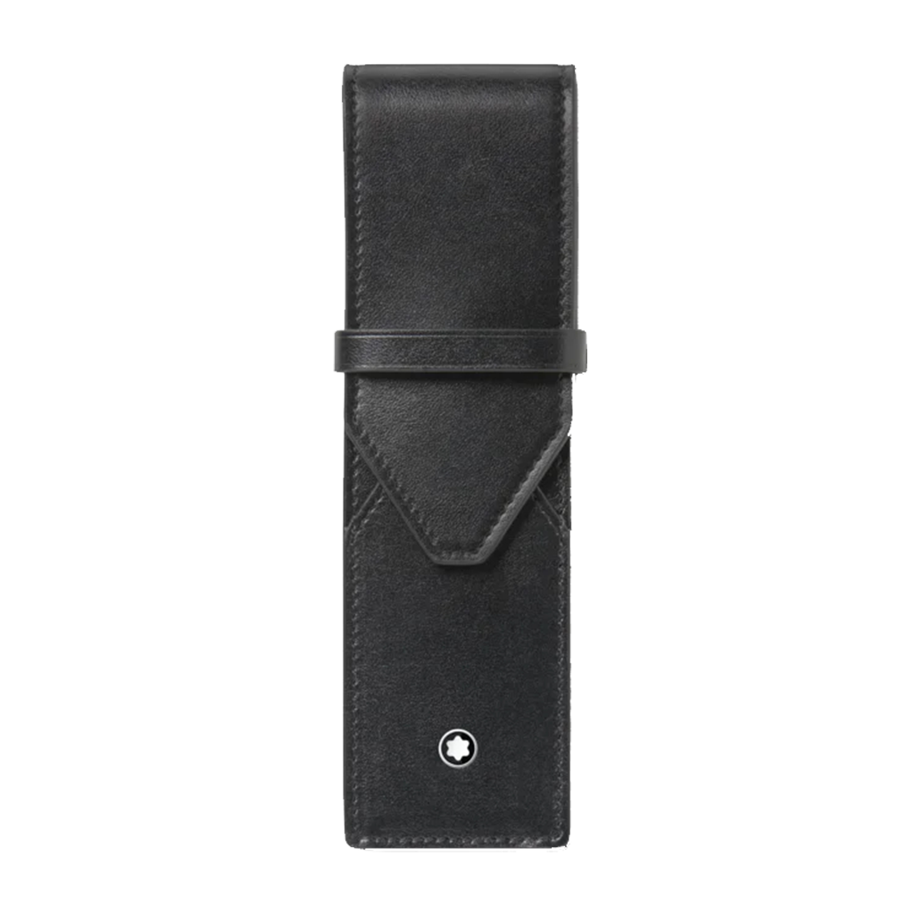 Bolsa para 2 Canetas Meisterstück vista de frente com aba para fechar