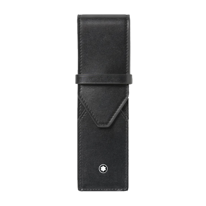 Bolsa para 2 Canetas Meisterstück vista de frente com aba para fechar