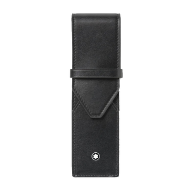 Bolsa para 2 Canetas Meisterstück vista de frente com aba para fechar