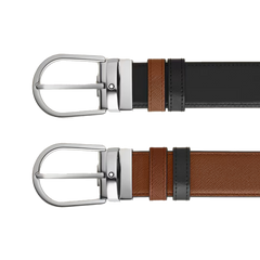 Cinto Reversível Horseshoe Brown/Black 35mm