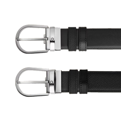 Cinto Reversível Horseshoe Black/Black 35mm