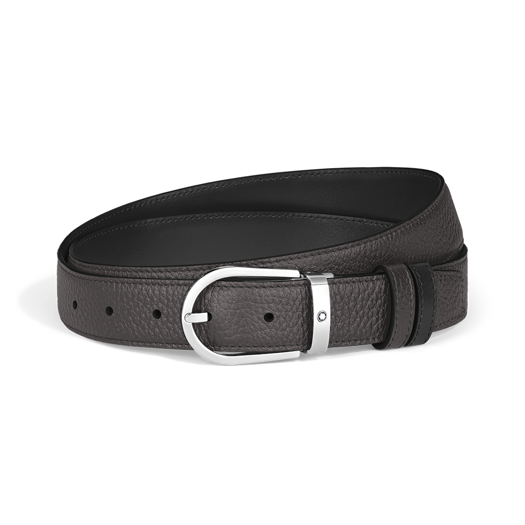 Cinto Reversível Horseshoe Grey/Black 30mm