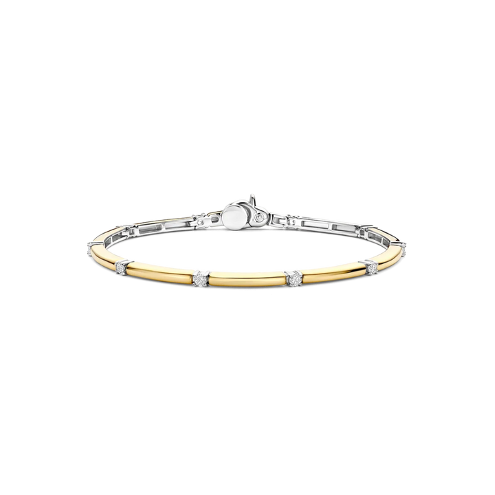 Escrava Classic Rectangular Zirconia Gold