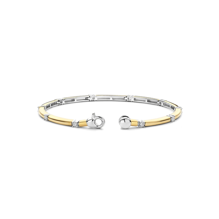 Escrava Classic Rectangular Zirconia Gold