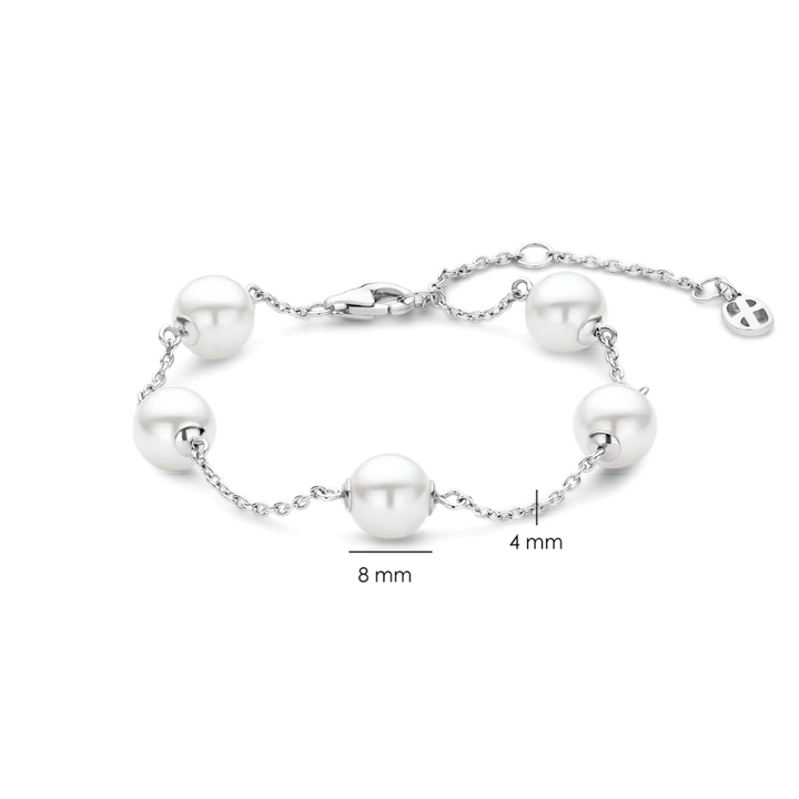 Pulseira Pearl Charm Silver