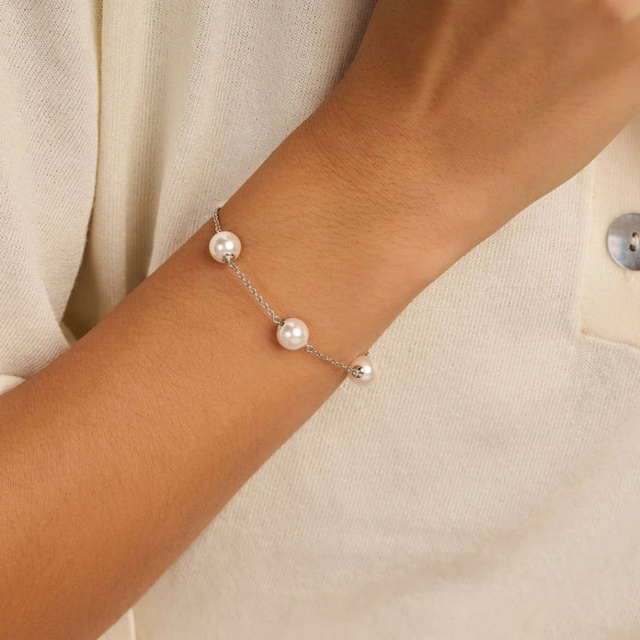 Pulseira Pearl Charm Silver