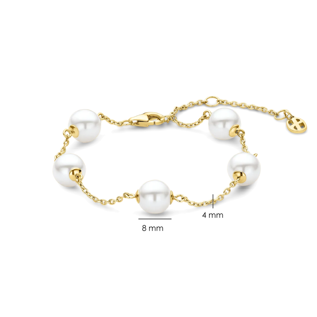 Pulseira Pearl Charm Vermeil Gold
