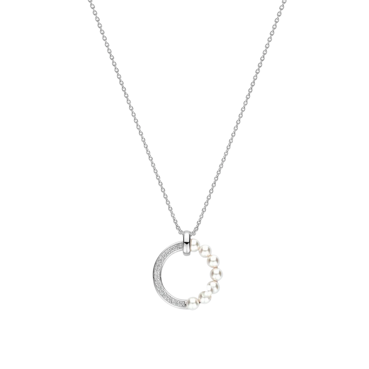 Colar Pearl Circle Zirconia