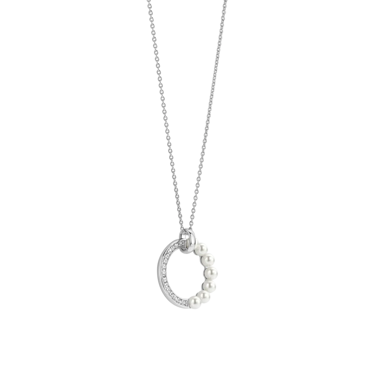 Colar Pearl Circle Zirconia