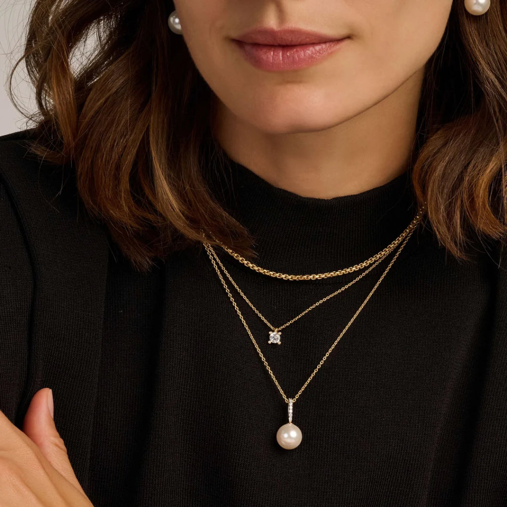 Colar Icon Pearl Vermeil Gold