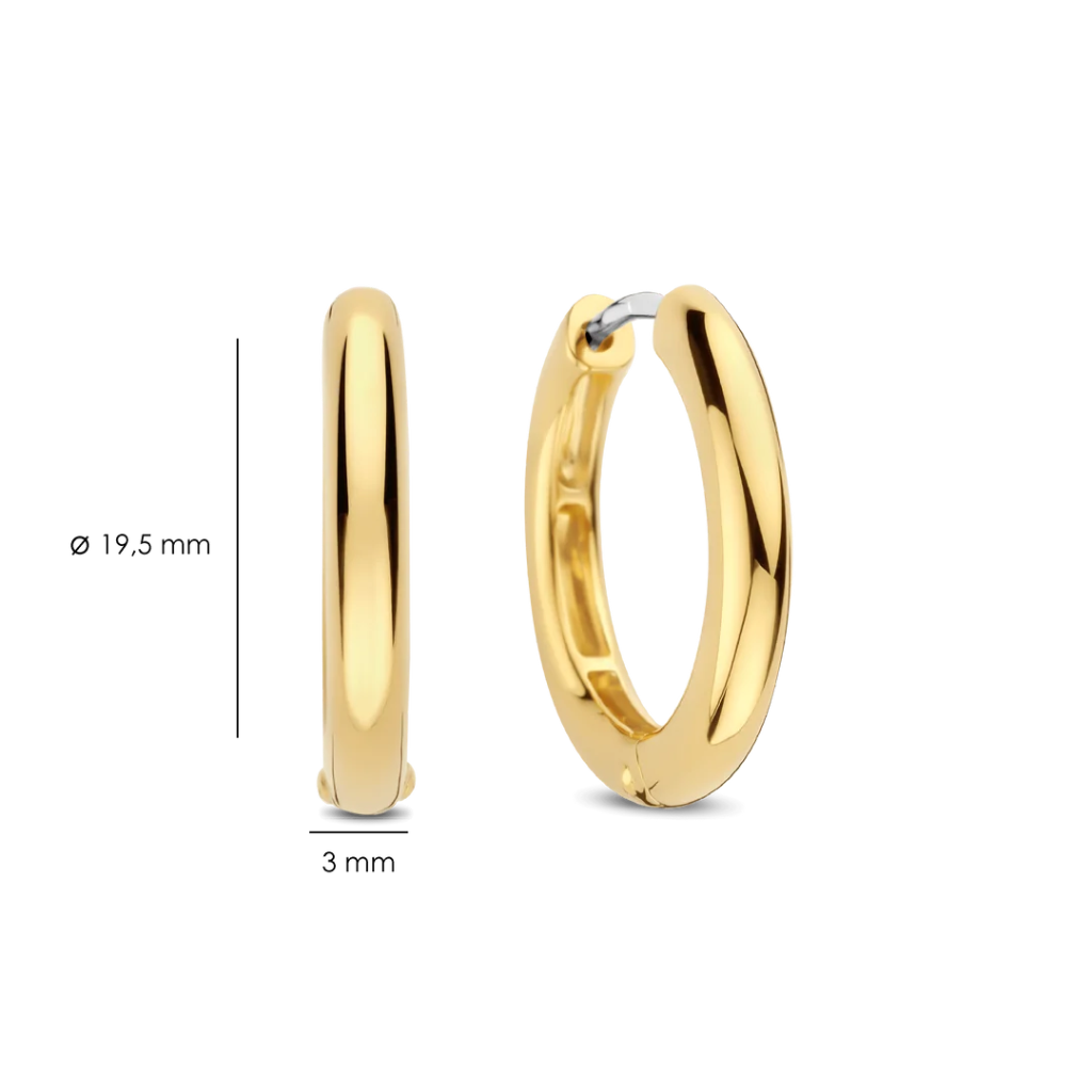 Argolas Classic Oversized Vermeil Gold 20mm